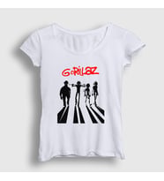 Presmono Kadın Beyaz Clockwork Orange Gorillaz T-Shirt 54502tt