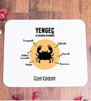 Kişiye Özel Yengeç Burcuna Hediye Mouse Pad