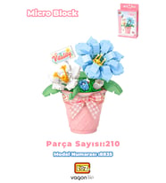 LOZ Micro Block Serisi Çiçek Buketi Saksılı Zambak Figürü 210 Parça Oyuncak Yapım Seti FFLZ-8835
