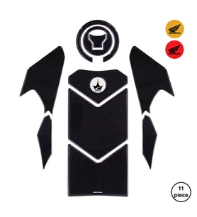 Grippatch - Honda NT1100 2025 ile Uyumlu Kaydırmaz 6D Karbon 11 Parça Tank Pad Seti GC27