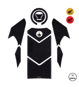 Grippatch - Honda NT1100 2025 ile Uyumlu Kaydırmaz 6D Karbon 11 Parça Tank Pad Seti GC27