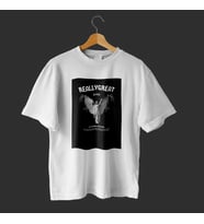 Black Modern Streetwear Angel T-Shirt (Beyaz)
