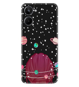 11 Pro Kılıf Resimli Desenli Baskılı Silikon Space Woman 1311