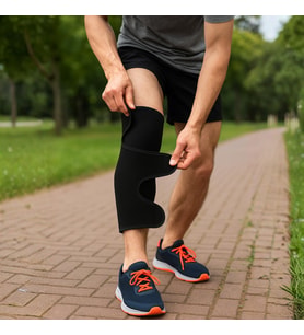 Baldır & Diz Altı Destek Bandı – Neopren, Nefes Alabilen, Cırtlı Esnek Yapı, Spor ve Günlük Kullanım İçin