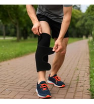Baldır & Diz Altı Destek Bandı – Neopren, Nefes Alabilen, Cırtlı Esnek Yapı, Spor ve Günlük Kullanım İçin