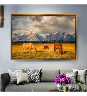Altın Çerçeveli dekoratif tablo l371 (Gold)