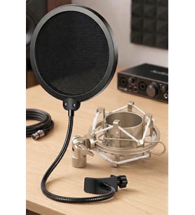 Lastvoice Ps-01SMX Pop Filter + Metal Gri Shock Mount Set