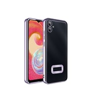 Samsung Galaxy A04E Uyumlu Kılıf Kamera Korumalı Logo Gösteren Zore Omega Kapak