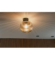 MYLİGHTS RUSTİK  BAL PLOFONYER TAVAN AVİZE AVİZE 20CM  RUSTİK VİNTAGE  