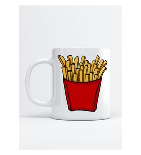 Patates Sticker Baskı Porselen Kupa Bardak