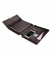 ORGANİZER AJANDA TARİHSİZ KARELİ 28X34,5 CM (Siyah)