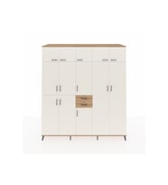 Kronos Dolap 10 Raflı 2 Çekmeceli 3 Askılı 220x59x243 Çam-Aytaşı/Çam