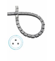 Hematit Doğal Taş Parlak Füme Kare Kesim Çift Delik 6x6mm Dizi [AA]