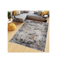 Rovigo Home Dijital Baskı Yıkanabilir Kaymaz Taban Salon Halısı  RVG0677 (Gri)