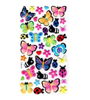 Sticker Kabartmalı Stiker Defter, Planlayıcı Etiket (lbu-017) - 17X9 cm - Kelebek