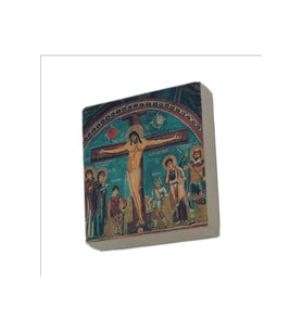 Kapadokya Göreme Karanlık Kilise Freski - İsa Mesih'in Çarmıha Gerilişi Baskılı Taş Magnet 5X5