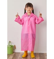 Newdaki Pembe Çocuk %100 Eva Kapüşonlu Yağmurluk