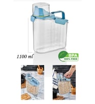 Özel Tasarım 1.1 L Kapaklı Sıvı Toz Deterjan Saklama Kabı Banyo Organizeri Çok Amaçlı Saklama Kutusu MAVİ (Mavi)