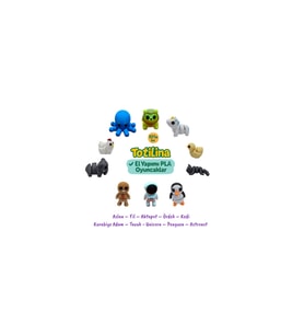 10lu Set Aslan – Fil – Ahtapot – Ördek – Kedi Kurabiye Adam – Tavuk - Unicorn – Penguen – Astronot