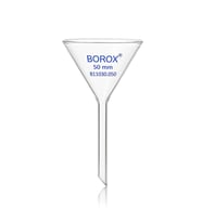 Borox Cam Huni 50 mm Kısa Saplı Laboratuvar Hunisi
