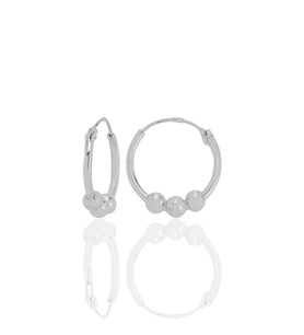 Gümüş 14 mm italyan toplu halka küpe  SGTL12755RODAJ
