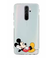 Xiaomi Redmi Note 8 Pro  Kamera Korumalı Kapak Mickey Mouse Tasarımlı Şeffaf  Kılıf
