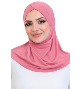 Kadın Hazır Türban Çapraz Tek Parça Pratik Namaz Başörtüsü