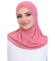 Kadın Hazır Türban Çapraz Tek Parça Pratik Namaz Başörtüsü