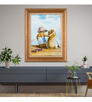 Altın Paspartulu Çerçeveli Tablo CV913 (Gold)
