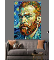 Ünlü Ressam Van Gogh Portresi Dekoratif Kanvas - Mdf Ahşap Tablo