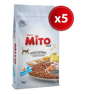 Mito Mix Yetişkin Kedi Maması 1 kg x 5 Adet