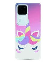 Vivo V30 Kılıf Silikon Desen Özel Seri Sweety Unicorn 1737