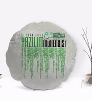 BK Gift Kişiye Özel İsimli Yazılım Mühendisi Tasarımlı Dekoratif Kırlent Yastık-1