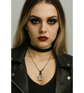 Thirteen (13) Şans Unisex Kolye – Gri Renk Özel Tasarım