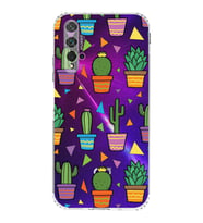 PrintiFy Huawei Nova 5T ile Uyumlu Water Color 4  Kamera Korumalı Şeffaf  Kılıf