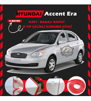 Hyundai Accent Era Oto Araç Kapı Koruma Fitili 5metre Parlak Kırmızı Renk