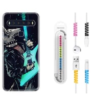 TCL 10L 10 Plus 10SE 20E 20SE 30SE L7 Kılıf Kablo Koruma Spiral Silikon Dog Guitar 1789