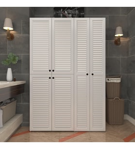 Kenzlife membran çamaşır kurutma makinesi dolabı yaromira byzbyz panjur 180*120*64 mebran kapak suntalam gövde (Beyaz)