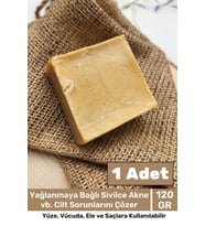 %100 Doğal Güzel Kokulu El Yüz Saç Vücut Cilt Orijinal Bitkisel Mardin Bıttım Sabunu 120G - 1 Adet