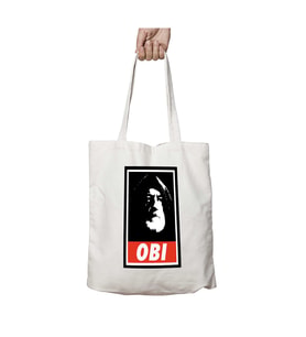 Star Wars Obey Obi iki Tarafı Kalıcı Baskılı Yıkanabilir Çanta