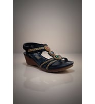 Guja 26y241-1 Kadın Taşlı Dolgu Topuklu Günlük Comfort Sandalet