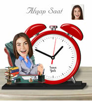 Kişiye Özel Ahşap Saat-Avukat Kadın-1