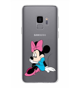 Samsung Galaxy S9 Kapak Minnie Mouse Tasarımlı Şeffaf Silikon Kılıf