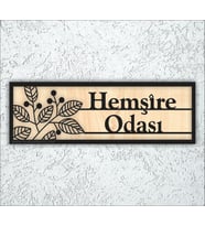 10x20 cm Hemşire Odası Yazılı Ahşap Yönlendirme