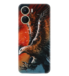 Vivo Y16 Kılıf Silikon Desen Özel Seri Kartal Uçarken 1718