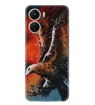 Vivo Y16 Kılıf Silikon Desen Özel Seri Kartal Uçarken 1718
