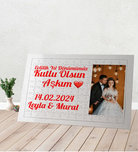 KİŞİYE ÖZEL MESAJLI İSİMLİ FOTOĞRAF YÜKLENEBİLİR 99 PARÇA PUZZLE