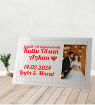 KİŞİYE ÖZEL MESAJLI İSİMLİ FOTOĞRAF YÜKLENEBİLİR 99 PARÇA PUZZLE