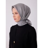 Monogram Desen Saf İpek Twill Eşarp  - 2026 İlkbahar-Yaz (T)   4321