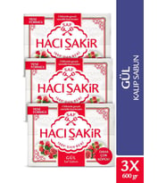 Hacı Şakir Gül Saf Kalıp Sabun 4x150 gr x 3 Adet